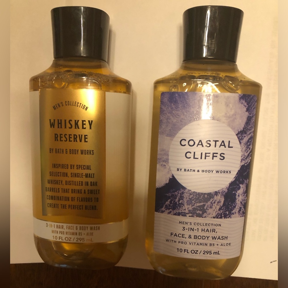 Bath & Body Works Men's 3-in-1 Hair Face & Body Wash - Gold & Purple
